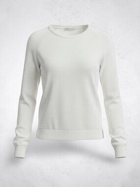 Shimera Women’s White Crewneck Knit Sweater Long Sleeve XL
